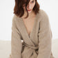 Cozy Loose Belt Pocket Cardigan