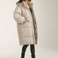Long Hooded Puffer Parka Coat