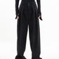 Double Buttons Wide Leg Dress Pants