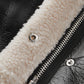 Sherpa Lined Shearling Leather Flight Jacket
