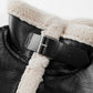 Sherpa Lined Shearling Leather Flight Jacket