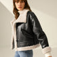 Sherpa Lined Shearling Leather Flight Jacket