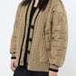 Braided Quilted Winter Cardigan Coat
