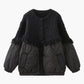 Patchwork Cable Knit Quilted Coat
