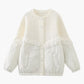 Patchwork Cable Knit Quilted Coat