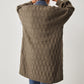 Diamond Stitch Knitting Longline Cardigan