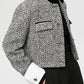 Tweed Boucle Crop Blazer