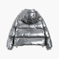 Metallic Puffer Wind Protection Hooded Coat