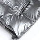 Metallic Puffer Wind Protection Hooded Coat