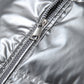 Metallic Puffer Wind Protection Hooded Coat