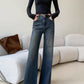 Vintage Low Rise Washed Wide Leg Jeans