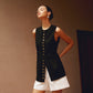 Cotton & Linen Button-Front Vest