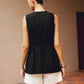 Cotton & Linen Button-Front Vest