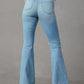 Ripped Denim Flare Jeans