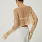 Hollow Knotted Knit Outerwear
