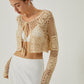 Hollow Knotted Knit Outerwear