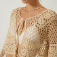 Hollow Knotted Knit Outerwear