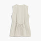 Cotton & Linen Button-Front Vest