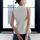 Cotton & Linen Metal Button Solid Vest