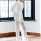 Solid Metal Button V-Neck Blazer