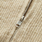 Zipper Pluffy Knit Outerwear