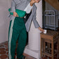 Casual Striped Patchwork Pants