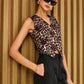 Leopard Print V-Neck Vest