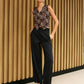 Leopard Print V-Neck Vest