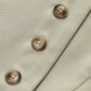 Asymmetrical Button Pockets Vest