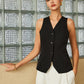 Backless Split Button Vest