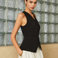Backless Split Button Vest