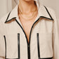 Cotton & Linen Double Zip Jacket