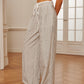 Cotton & Linen Pinstripe Drawstring Pants