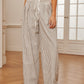 Cotton & Linen Pinstripe Drawstring Pants