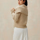Zipper Pluffy Knit Outerwear