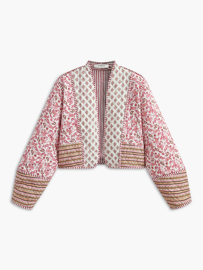 Floral Embroiled Double-Sided Winter Coat