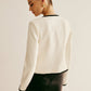 Contrast Trim Tie Front Blazer