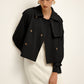 Breasted Lapel Trench Coat