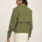 Breasted Lapel Trench Coat