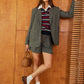 Vintage Lapel Pockets Blazer
