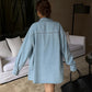 Lapel Pockets Denim Jacket