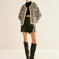 Contrast Trim Pockets Knit Outerwear