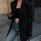 Lapel Button Pockets Blazer