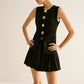 Golden Button Piping Vest