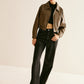 Zipper Faux Leather Jacket