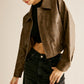 Zipper Faux Leather Jacket