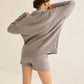 Plain Cable Sweater Shorts