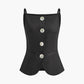 Button Split Cami Vest