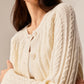Button Down Cable Knit Outerwear