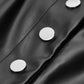 Mid-Waist Button PU Leather Pants